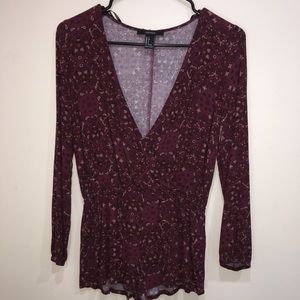 Long sleeve forever 21 romper